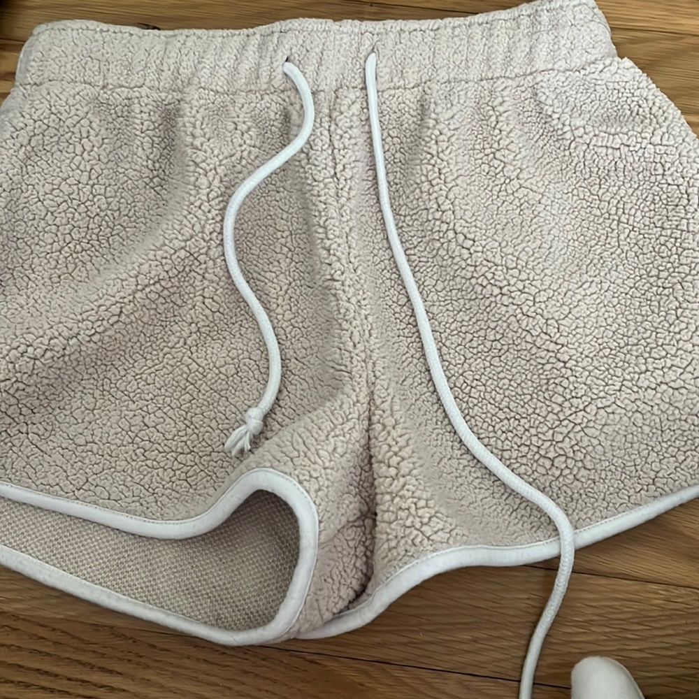 fluffy brown shorts